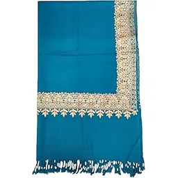 soul essence Womens Woollen Kashmiri Embroided Shawl (vch11684, Blue, Free Size)-picture-48