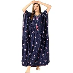 soulemo Soft Satin Kaftan | Premium Fabric | Vacation Wear | Beach Wear| Daywear & Nightwear Dress for Women | 1707-picture-17