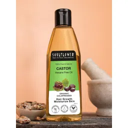 Soulflower Cold Pressed Castor Hair Oil For Hair Growth & Thick Eyebrow Eyelash 225 ml-picture-21