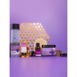 Soulflower Lavender Hexagon Bath & Body Skincare Beauty Gift Set-picture-25