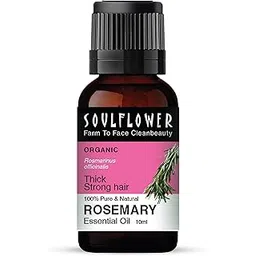 Soulflower Rosemary Essential Oil for Hair Growth, Hair Fall Control, Hair Nourishment & Strengthens, Skin Care| Clinically Proven and Ecocert Certified Organic 100% Pure & Natural Undiluted, 10ml-picture-46