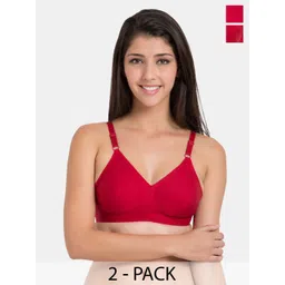Souminie Pack Of 2 Full Coverage Non-Padded Cotton Minimizer Bra - All Day Comfort-picture-36