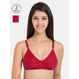 Souminie Pack Of 2 Red Solid Non-Wired Non Padded Everyday Bra SLY-935-2PC-picture-25