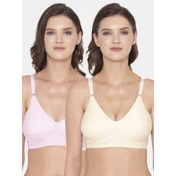 Souminie Pack of 2 Solid Cotton Everyday Bras-picture-35