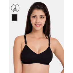 Souminie Pack of 2 Solid Non-Wired Non Padded Everyday Bra SLY-931-picture-37