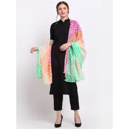 SOUNDARYA Printed Pure Cotton Leheriya Dupatta-picture-39