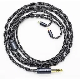 SoundsGood Anthracite Handmade Recalable Graphene Coated High Purity Monocrystalline Copper OCC Earphone Upgrade Cable Replacement Cable (FLAT 2Pin-4.4mm)-image-23