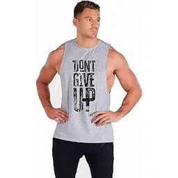 SOUTH CITY Men Black & Grey Cotton Workout deep Cut Sleeveless Tshirt Pack of 2-BKngu-GRdgu-picture-21