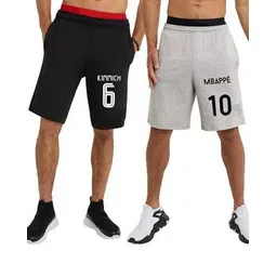 south city Men Pack of 2 Printed Regular Fit Knit Shorts-picture-14