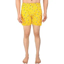 south city Men Yellow Grahic Printed Cotton Boxer Shorts - Mug-picture-18
