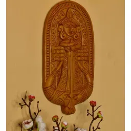 sowpeace Wall of Devi Brown Terracotta Showpiece-picture-10