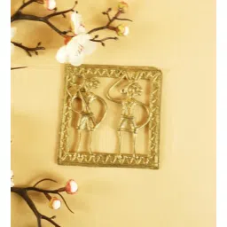 sowpeace Wall Of Squared Sanguine Gold Brass Showpiece-picture-26