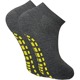 soxview Women Breathable Net design Combed Cotton, Ankle Length Socks,Non-Slip Grip for Enhanced Stability and Comfort (Pack Of 2)-picture-14