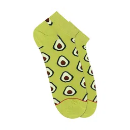 Soxytoes Green & Brown Patterned Ankle-Length Socks-picture-27