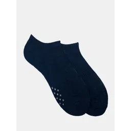 Soxytoes Unisex Navy Blue Solid Cotton Soft Padded Shoe Liners-picture-41