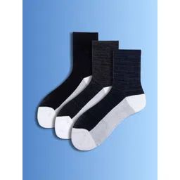 Soxytoes Unisex Pack Of 3 Colourblocked Pure Cotton Calf-Length Socks-picture-18