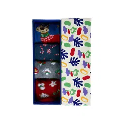 Soxytoes Unisex Pack Of 4 Cotton Ankle-Length Socks-picture-31