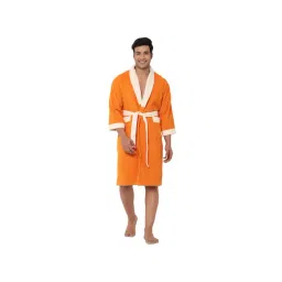 Spaces Cloudz Orange 300 GSM Cotton Large Bathrobe-picture-32