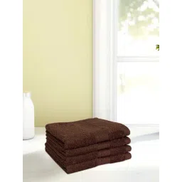 Spaces Colorfas Brown Cotton 450 GSM Face Towels - Set of 4-picture-15