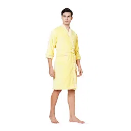 Spaces Exotica Yellow 380 GSM Cotton Bath Robe (XL)-picture-28