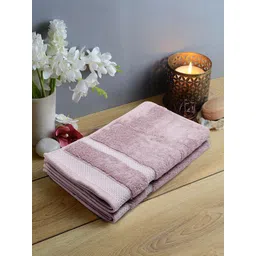 SPACES Set Of 2 Pink Solid 500 GSM Pure Cotton Hand Towels-picture-24