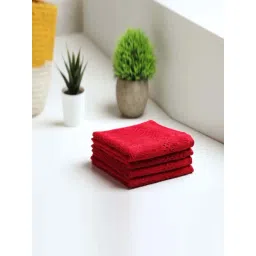 Spaces SWIFT DRY Red Cotton 450 GSM Face Towel - Set of 4-picture-35