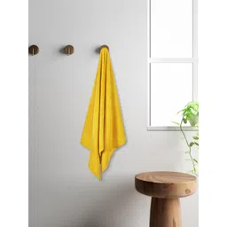 SPACES Unisex Yellow Textured 450GSM Pure Cotton Bath Towel-picture-28