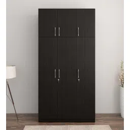 spacewood Optima 3 Door Wardrobe In Natural Wenge Finish With Loft-picture-15