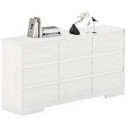 Spacious 9-Drawer Chest: Modern White Wooden Storage Cabinet for Bedroom, Living Room & Hallway-picture-15