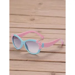 SPADEACES Kids Full Rim Style Round Sunglasses With Pink Blue glass for baby girls-04-picture-21