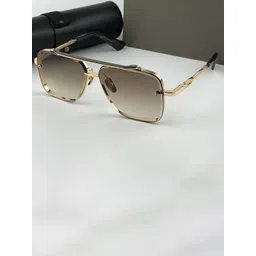 SPADEACES Men Square UV Protected Lens Sunglasses GOLD BROWN ROCK SQUARE_g-picture-36