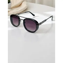 SPADEACES Men UV Protected Round Sunglasses-picture-10