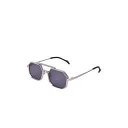 SPADEACES Unisex Black Lens & Gunmetal-Toned Aviator Sunglasses With UV Protected Lens-picture-16