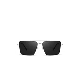 SPADEACES Unisex Black Lens & Silver-Toned Square Sunglasses With UV Protected Lens-picture-39