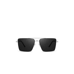 SPADEACES Unisex Black Lens & Silver-Toned Square Sunglasses With UV Protected Lens-picture-26