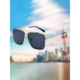 SPADEACES Unisex Kids Black Lens & Gold-Toned Oversized Sunglasses with-picture-30