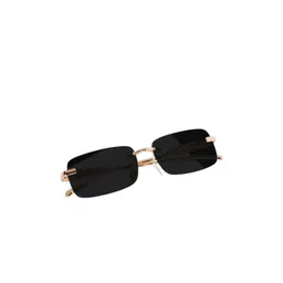 SPADEACES Unisex Kids Black Lens & Gold-Toned Rectangle Sunglasses with-picture-22