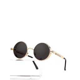 SPADEACES Unisex Kids Black Lens & Gold-Toned Round Sunglasses with-picture-38