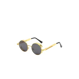 SPADEACES Unisex Kids Black Lens & Gold-Toned Round Sunglasses with-picture-36