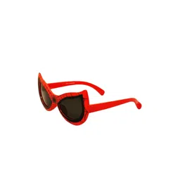 SPADEACES Unisex Kids Black Lens & Red Cateye Sunglasses with-picture-51
