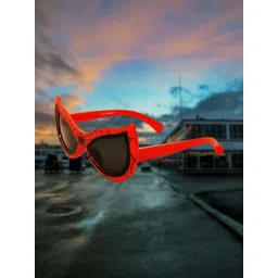 SPADEACES Unisex Kids Black Lens & Red Rectangle Sunglasses with-picture-42