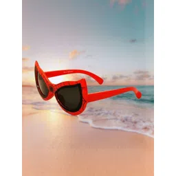 SPADEACES Unisex Kids Black Lens & Red Rectangle Sunglasses with-picture-10