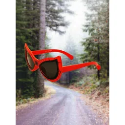 SPADEACES Unisex Kids Black Lens & Red Rectangle Sunglasses with-picture-45