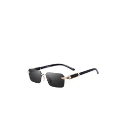 SPADEACES Unisex Rectangle Sunglasses CLASSIC KARAN GOLD BLACK -20-Black-picture-38