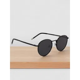 SPADEACES Unisex Round Sunglasses with UV Protected Lens FULL BLACK PENTO-4-picture-18