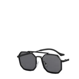 SPADEACES Unisex UV Protected Lens Other Sunglasses FULL BLACK HEXAGUN-321 image 2