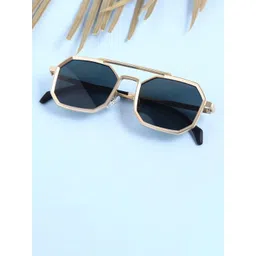 SPADEACES Unisex UV Protected Lens Other Sunglasses GOLD BLACK HEXAGUN -101-picture-30