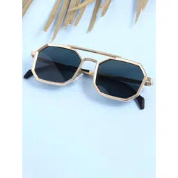 SPADEACES Unisex UV Protected Lens Other Sunglasses GOLD BLACK HEXAGUN -175-picture-25