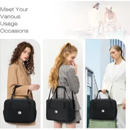 spaher Travel Bag 40 x 30 x 20 Wizzair Vueling Folding Hand Luggage Cabin Waterproof Sports Bag Man Bags Maternity Hospital Bag Luggage Weekend Women 25L, B494- Black+grey-upgraded Model-2pcs image 4