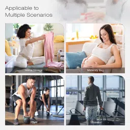 spaher Travel Bag 40 x 30 x 20 Wizzair Vueling Folding Hand Luggage Cabin Waterproof Sports Bag Man Bags Maternity Hospital Bag Luggage Weekend Women 25L, B494- Black+grey-upgraded Model-2pcs image 5